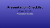 thumbnail of medium Presentation Checklist