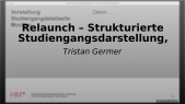 thumbnail of medium Relaunch – Strukturierte Studiengangsdarstellung, Einführung mit Demo
