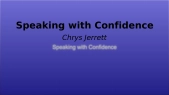 thumbnail of medium Speaking with Confidence